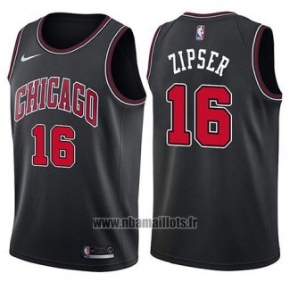 Maillot Chicago Bulls Paul Zipser No 16 Statement 2017-18 Noir