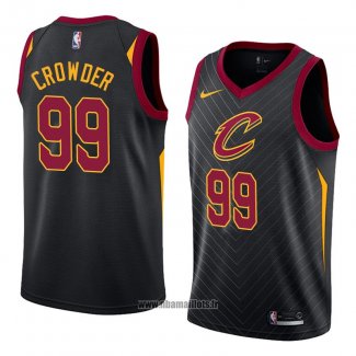 Maillot Cleveland Cavaliers Jae Crowder No 99 Statement 2018 Noir