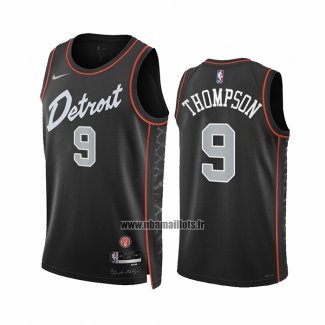 Maillot Detroit Pistons Ausar Thompson NO 9 Ville 2023-24 Noir