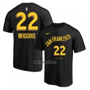 Maillot Manche Courte Golden State Warriors Andrew Wiggins Ville 2023-24 Noir