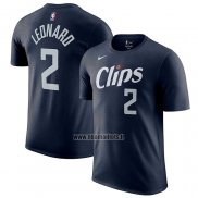 Maillot Manche Courte Los Angeles Clippers Kawhi Leonard Ville 2023-24 Bleu