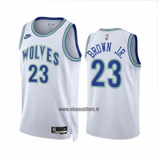 Maillot Minnesota Timberwolves Troy Brown JR. NO 23 Classic 2023-24 Blanc