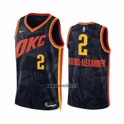 Maillot Oklahoma City Thunder Shai-gilgeous Alexander NO 2 Ville 2023-24 Noir