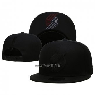 Casquette Portland Trail Blazers Black On Black 9FIFTY Snapback Noir