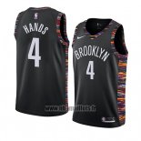 Maillot Brooklyn Nets Jaylen Hands No 4 Ville 2019 Noir