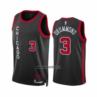 Maillot Chicago Bulls Andre Drummond NO 3 Ville 2023-24 Noir