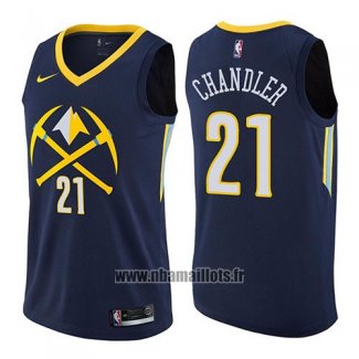 Maillot Denver Nuggets Wilson Chandler No 21 Ville 2017-18 Bleu