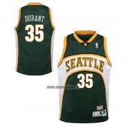 Maillot Enfant Seattle Supersonics Kevin Durant NO 35 Mitchell & Ness 2007-08 Vert