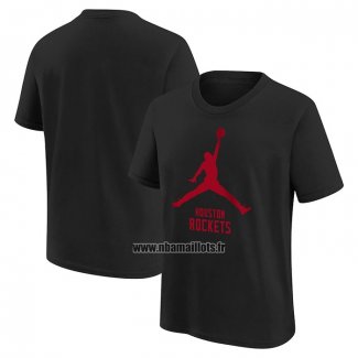 Maillot Manche Courte Houston Rockets Essential Jumpman Noir