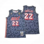 Maillot Miami Heat Jimmy Butler NO 22 Mitchell & Ness 2019-20 Gris