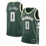 Maillot Milwaukee Bucks Damian Lillard NO 0 Icon Vert