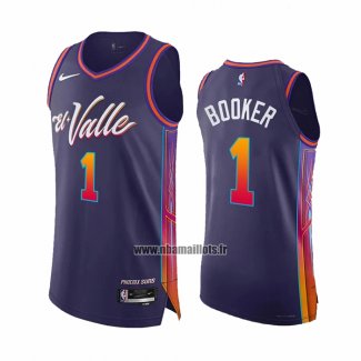 Maillot Phoenix Suns Devin Booker NO 1 Ville Authentique 2023-24 Volet