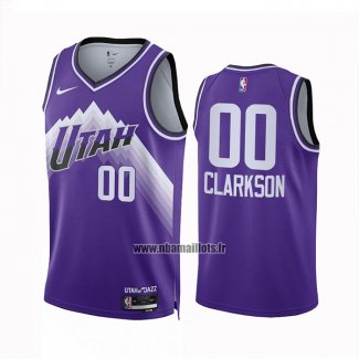 Maillot Utah Jazz Jordan Clarkson NO 00 Ville 2023-24 Volet