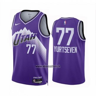 Maillot Utah Jazz Omer Yurtseven NO 77 Ville 2023-24 Volet