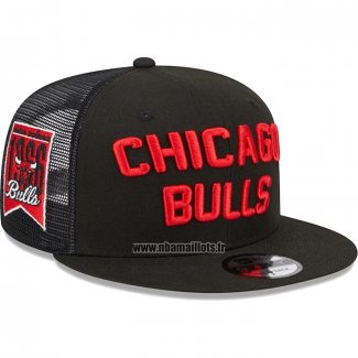 Casquette Chicago Bulls Stacked Script 9FIFTY Snapback Noir