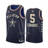 Maillot All Star 2024 Minnesota Timberwolves Anthony Edwards NO 5 Bleu