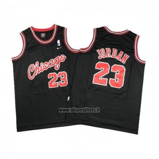 Maillot Enfant Chicago Bulls Michael Jordan NO 23 Noir4