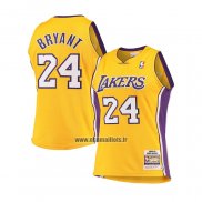 Maillot Enfant Los Angeles Lakers Kobe Bryant NO 24 Mitchell & Ness 2008-09 Jaune