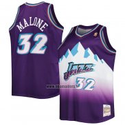 Maillot Enfant Utah Jazz Karl Malone NO 32 Mitchell & Ness 1996-97 Volet