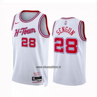 Maillot Houston Rockets Alalperen Sengun NO 28 Ville 2023-24 Blanc