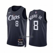 Maillot Los Angeles Clippers Marcus Morris Sr. NO 8 Ville 2023-24 Bleu