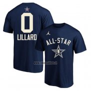 Maillot Manche Courte All Star 2024 Damian Lillard Bleu