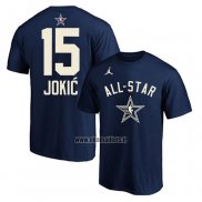 Maillot Manche Courte All Star 2024 Nikola Jokic Bleu