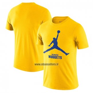 Maillot Manche Courte Denver Nuggets Essential Jumpman Jaune