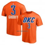 Maillot Manche Courte Oklahoma City Thunder Josh Giddey Orange