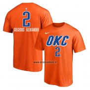 Maillot Manche Courte Oklahoma City Thunder Shai Gilgeous-Alexander Orange