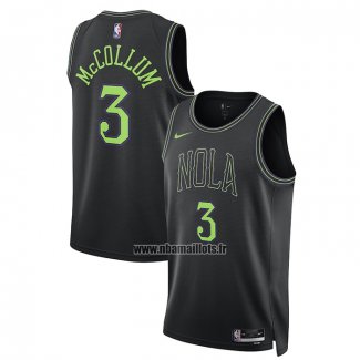 Maillot New Orleans Pelicans Cj Mccollum NO 3 Ville 2023-24 Noir