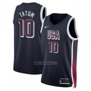 Maillot USA 2024 Jayson Tatum NO 10 Bleu