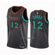 Maillot Washington Wizards Xavier Cooks NO 12 Ville 2023-24 Noir