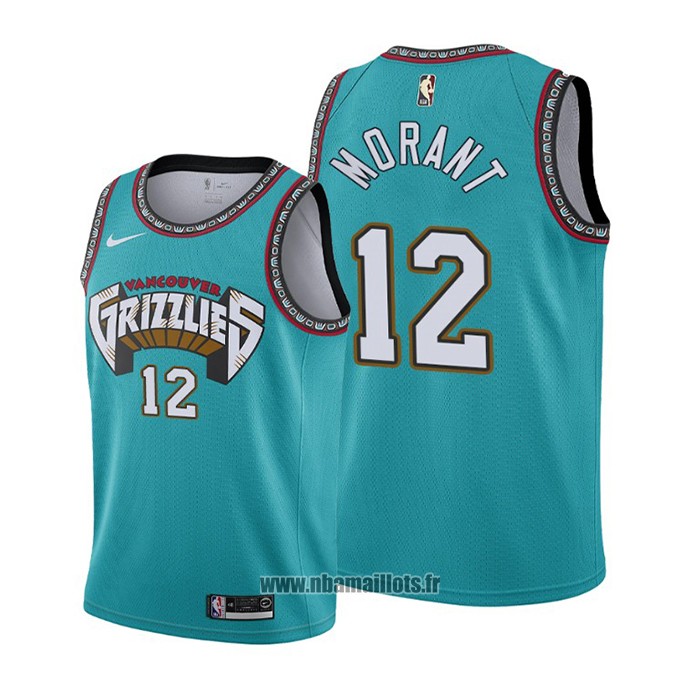 Maillot Enfant Memphis Grizzlies Ja Morant NO 12 Hardwood Classics Vert