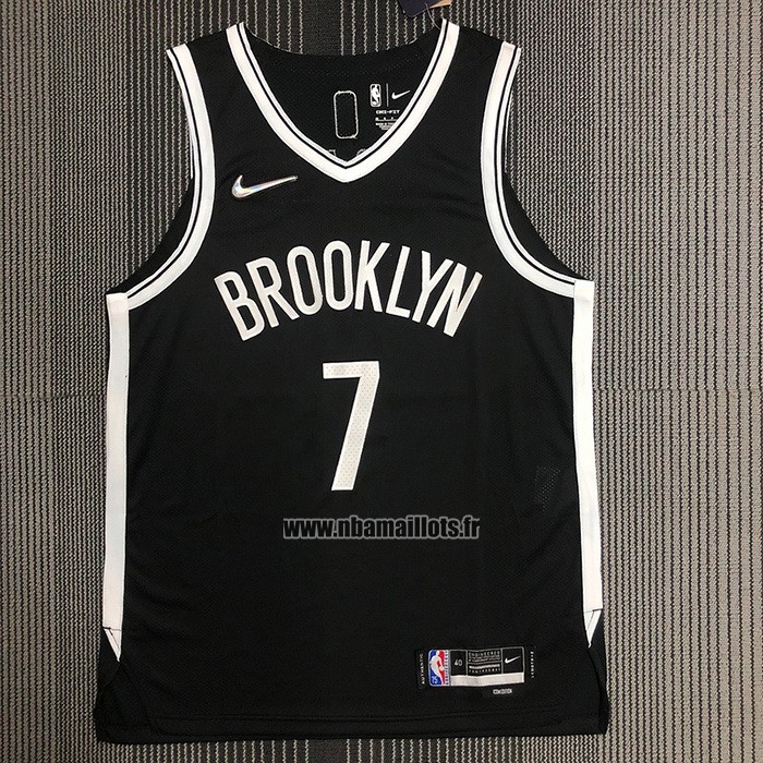 Maillot Brooklyn Nets Kevin Durant NO 7 Icon Authentique Noir