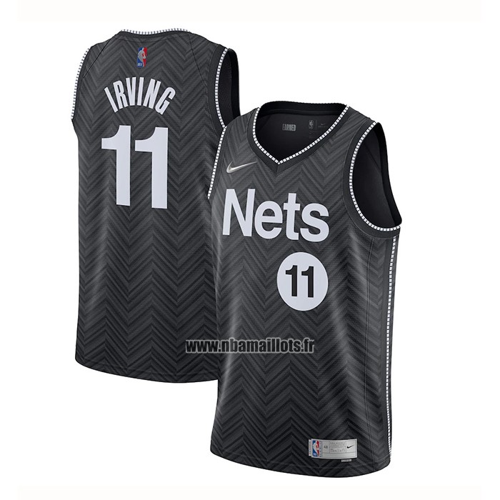 Maillot Brooklyn Nets Kyrie Irving No 11 Earned 2020-21 Noir