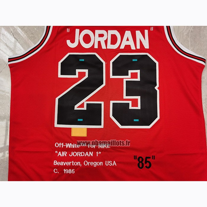 Maillot Chicago Bulls Michael Jordan No 23 Retro Rouge3