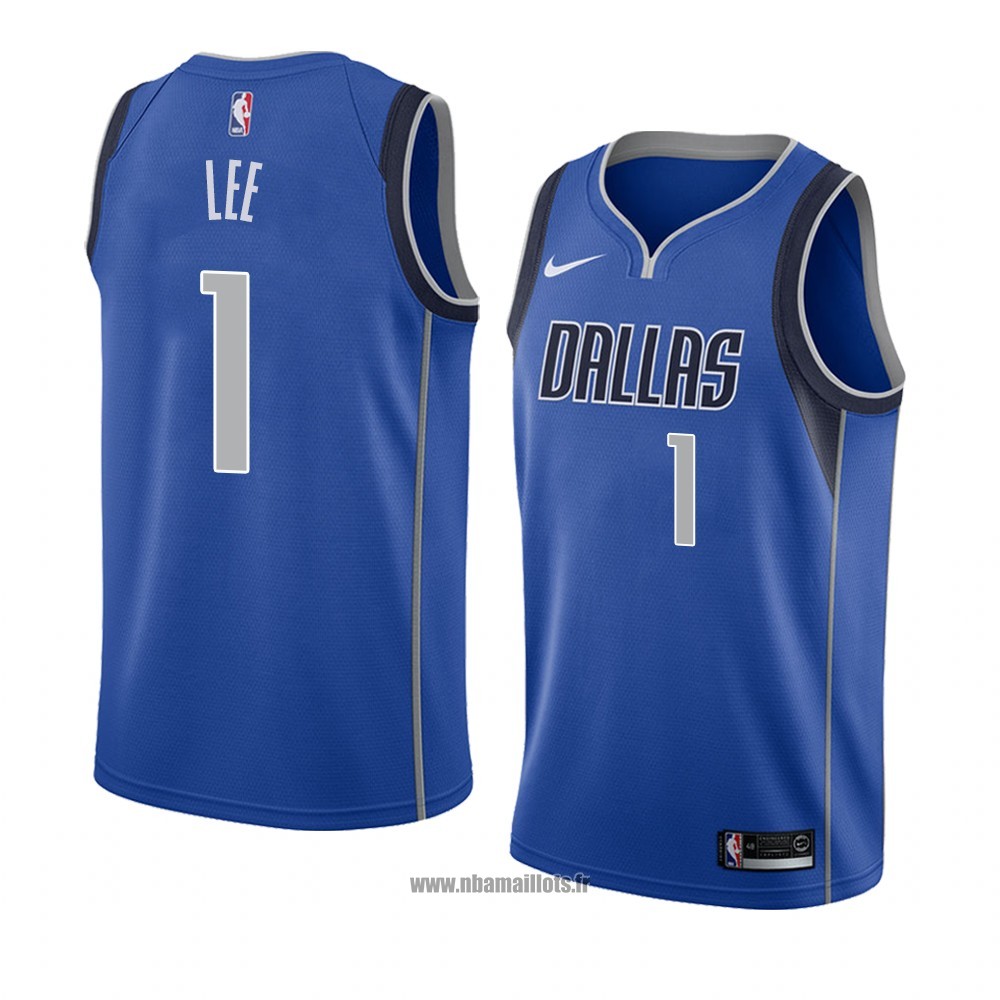 Maillot Dallas Mavericks Courtney Lee No 1 Icon 2018 Bleu