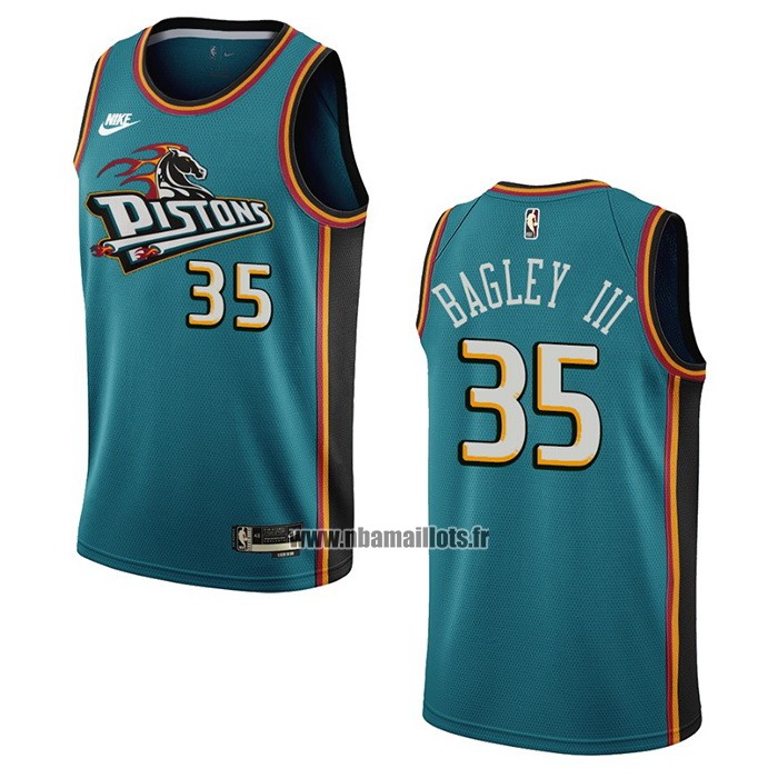 Maillot Detroit Pistons Marvin Bagley III NO 35 Classic 2022-23 Vert