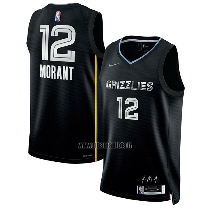 Maillot Memphis Grizzlies Ja Morant NO 12 Select Series Noir