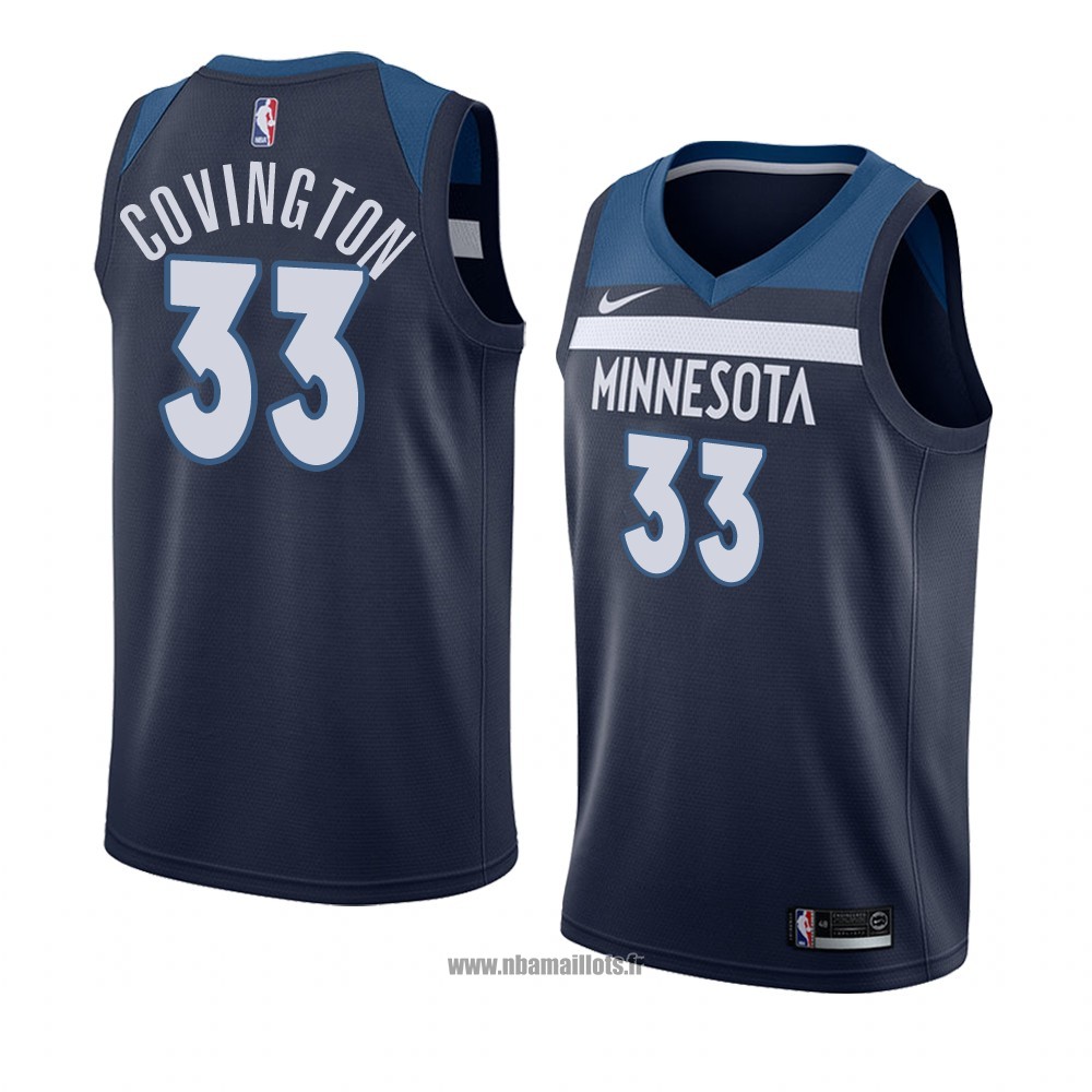 Maillot Minnesota Timberwolves Robert Covington No 33 Icon 2018 Bleu